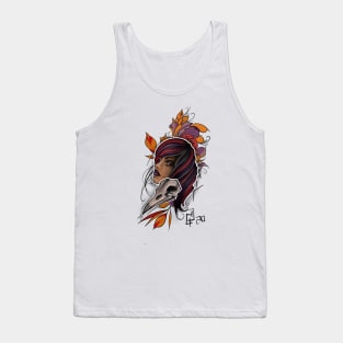 Graff crow girl skull tattoo graffiti Tank Top